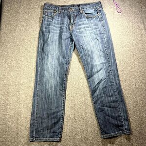 Lucky Brand Jeans men's 36x30 Blue Denim 221 Original Straight Dark Wash Cotton